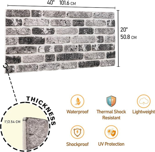 3D Faux Brick Wall Panels – Lightweight Styrofoam Cladding - Image 2
