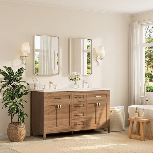 TETOTE Brushed Nickel Mirror 22 x 30 Inch - Image 2