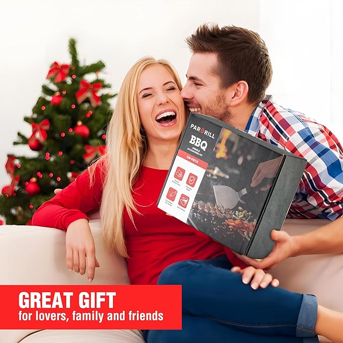 128 PCS Griddle Accessories Kit - Premium Flat Top Grill Accessories Set for Blackstone & Camp Chef, Stainless Steel BBQ Tool Utensils Gift Grilling Set for Lover Outdoor Men Women dad