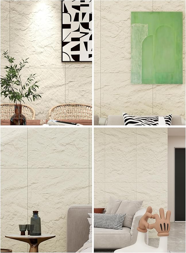 4-Pack 3D PU Stone Wall Panels for Interior Decor - Image 6