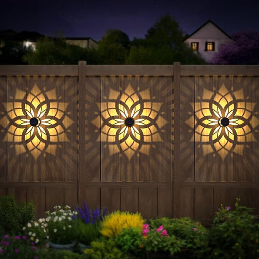 4 Pack Solar Fence Lights Metal Solar Powered Outdoor Wall Deck Step Lights - Image 2
