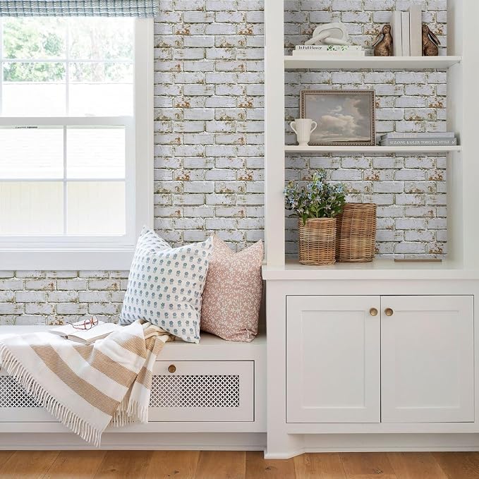 3D Faux Brick Wall Panels Peel and Stick, Small Brick-Look Textured Wall Sticker - Image 9