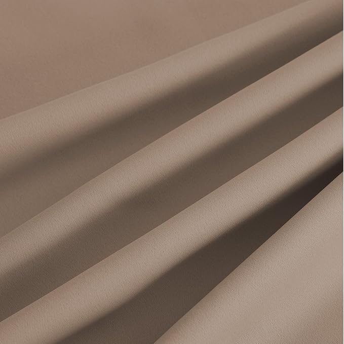 NICETOWN Room Darkening Draperies Curtains Panels, 2 Panels Cappuccino W52 x L84 - Image 9