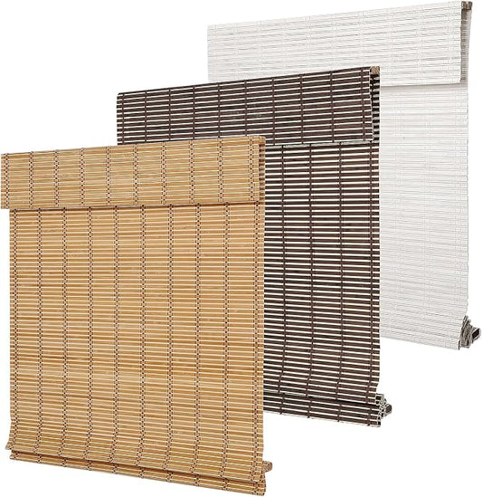 SEEYE Cordless Bamboo Blinds Shades, Light Filtering Bamboo Roller Shades - Image 2