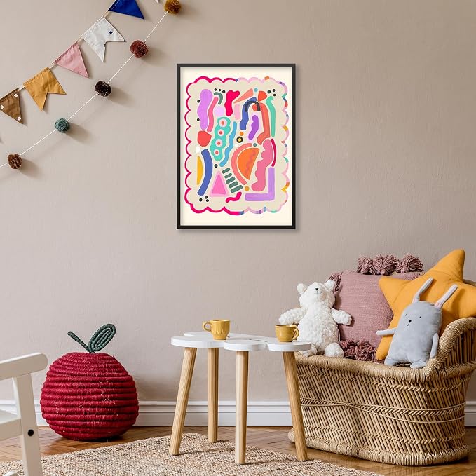 Funky Cute Kids Abstract Wall Art Trendy Bright Colorful Poster 16x24 inch - Image 7