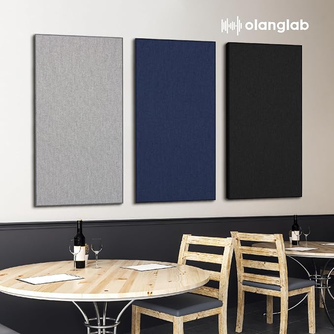 Olanglab Sound Absorbing Acoustic Wall Panels 2 Pack, Large Fabric Wrapped - Image 9