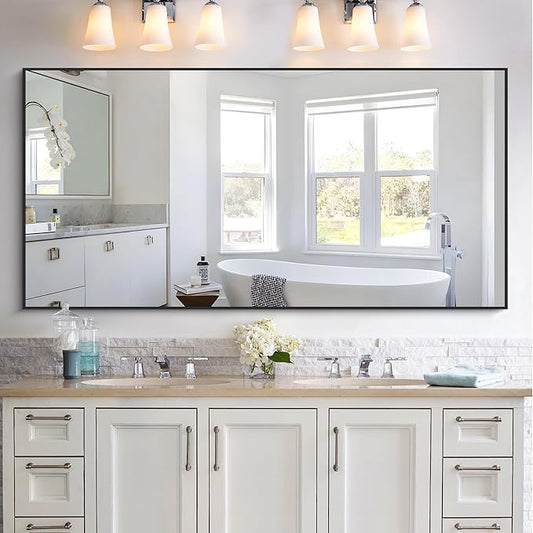 KOCUUY Bathroom Mirror, 30x60 Inch Large Black Mirrors - Image 2