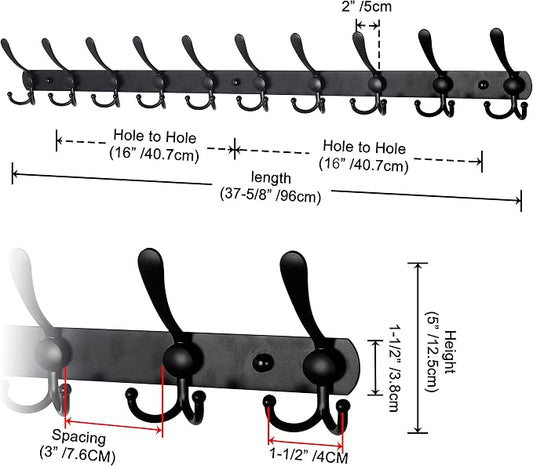 Dseap Coat Rack Wall Mount - Image 2
