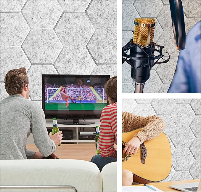 15 Pack Hexagon Sound Proof Foam Panels - Image 7