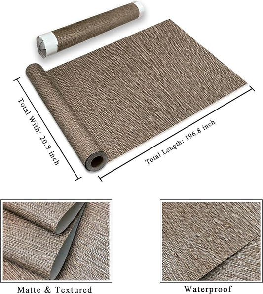 YXTII 20.8" x 196.8" Textured Peel and Stick Wallpaper - Image 2