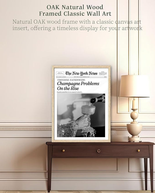 iHery Champagne Problems On the Rise Newspaper Headline Framed Wall Art - Image 2