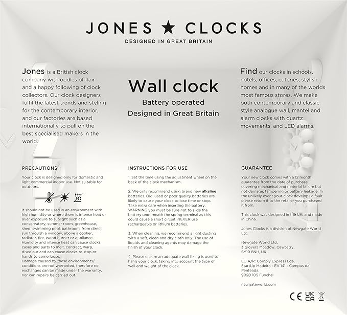 JONES CLOCKS® Studio wall Clock | Modern Round Style | 12 inch | Neo Mint Green - Image 8