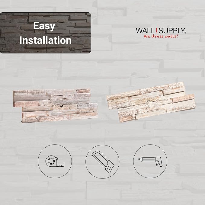 Wall!Supply 3D Wall Panels – Reclaimed Whitewash Asian Teak Wood – Home Decor - Image 7