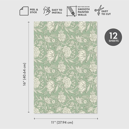 Main Street Peel and Stick Wallpaper Eco-Friendly Sheets 12 Pack, 11 X 16 Inch - Image 2