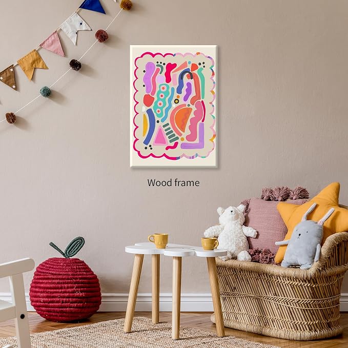 Funky Cute Kids Abstract Wall Art Trendy Bright Colorful Poster 16x24 inch - Image 7