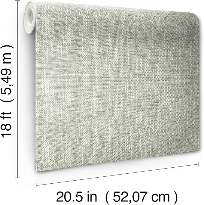 NuWallpaper Sage Poplin Peel and Stick Wallpaper - Image 8
