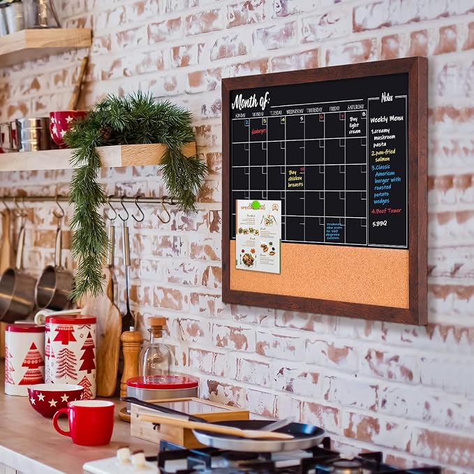 4 THOUGHT Chalkboard Calendar Corkboard Combo - Image 8