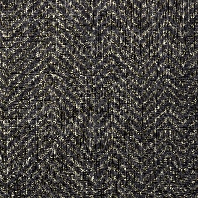 FunStick 15.8"x240" Black and Gold Grasscloth Wallpaper Self Adhesive Fabric - Image 8