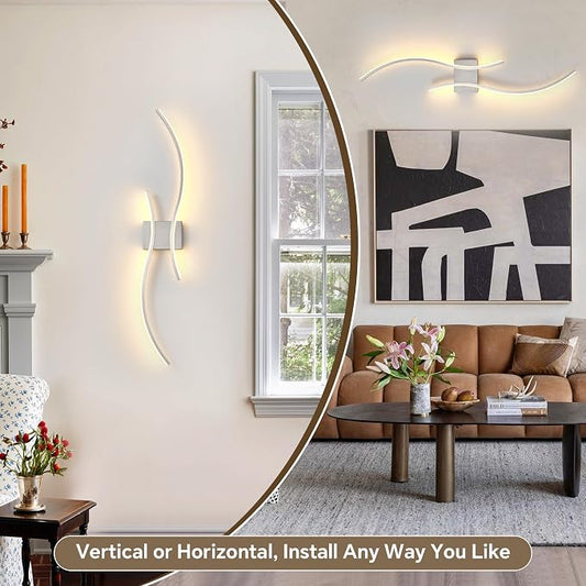 Battery Operated Wall Sconce Set of 2, Dimmable Modern LED Rechargeable Wall - Image 2