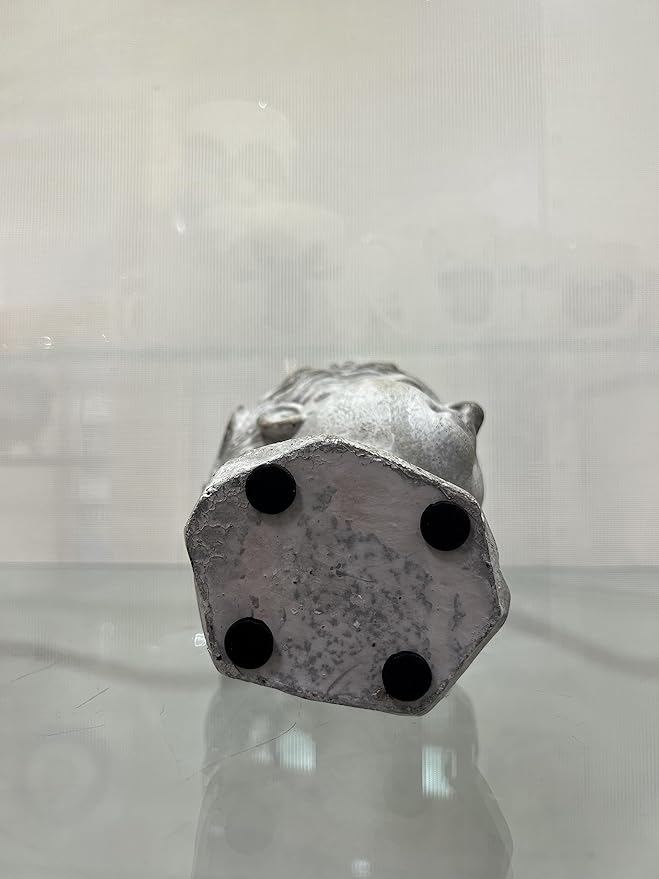 Abbott Collection Aphrodite Head Planter – Small Indoor and Outdoor Planter Pots - Whimsical Woman Statue Head Planter for Flowers and Succulents (6.5 inch, Grey/Gold)