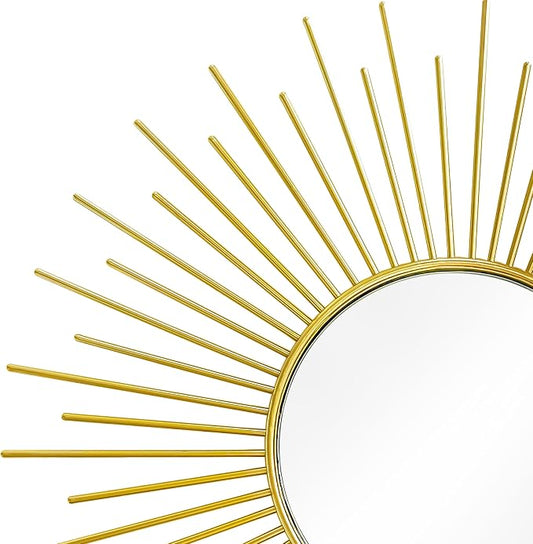 3 Pack Metal Mirrors for Wall Sunburst Wall Mirrors Home Décor Decorative - Image 2