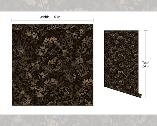 FLFK Peel and Stick Wallpaper Black Gothic Wall Paper - Image 2