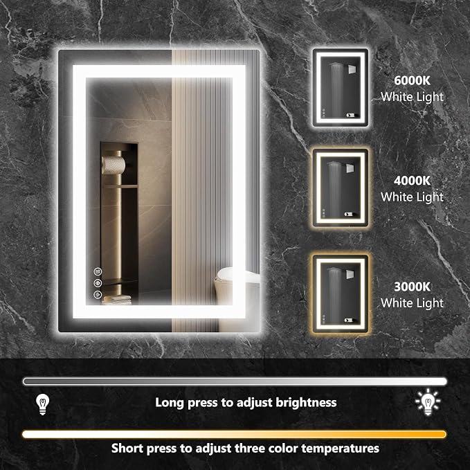 Sweetcrispy 36"x36" Smart Anti-Fog LED Bathroom Mirror - Image 7