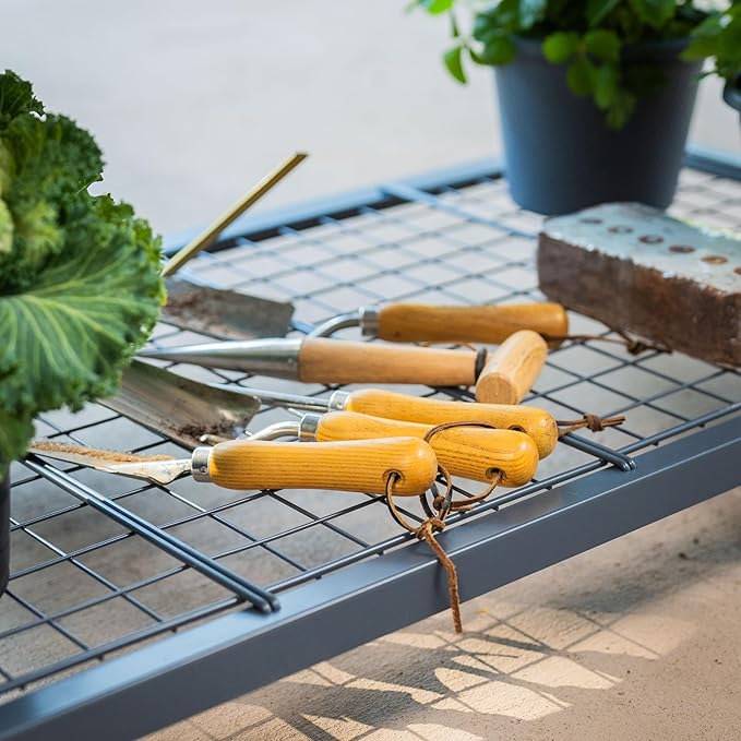 Rolling Elevated Raised Garden Bed-V Series, 2' x 8' Garden Beds with Legs & Storage Rack for Patio & Porch, 1400 Lbs Weight Capacity, Outdoor Planter Box for Vegetables Flower Herbs, Modern Gray