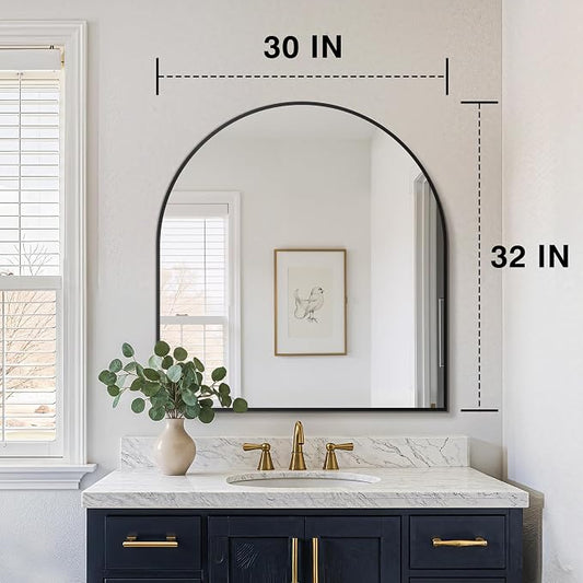 FICTOR Bathroom Mirror for Wall, Arched Vanity Bathroom Mirror for Over Sink - Image 2