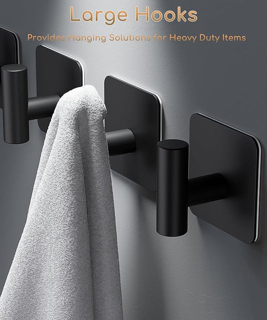 Aikzik 4 Pack Large Heavy Duty Wall Hooks - 26lb Max - Image 2