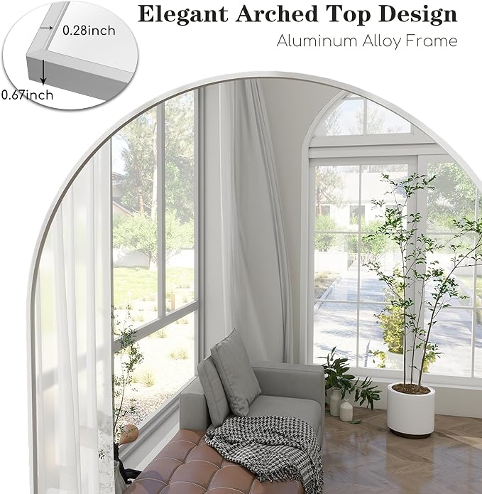 Prywot Full Length Mirror, Modern Full Body Mirrors - Image 8