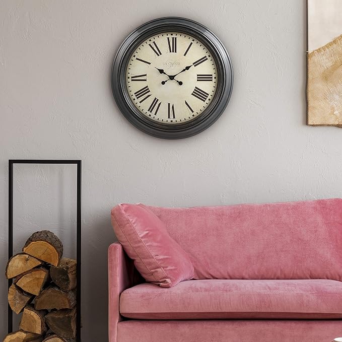 La Crosse Clock 404-2658 23-Inch Maxwell Quartz Wall Clock - Image 6