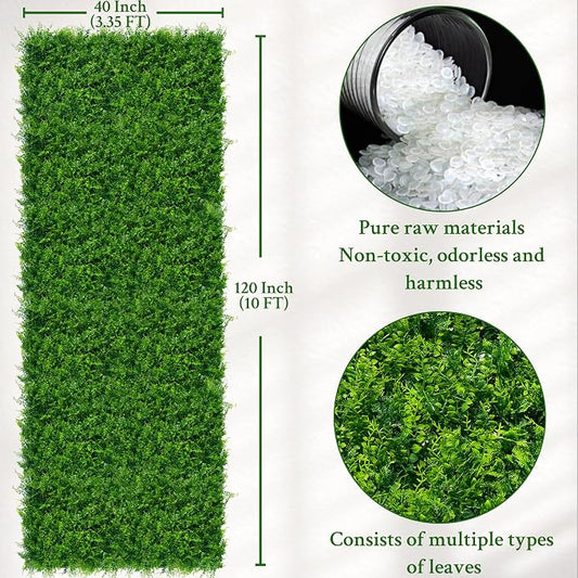ODTORY Artificial Plants Hedge Wall Panels:40x120 Inch UV-Anti Greenery Boxwood - Image 2