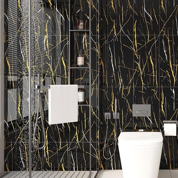 Haimin Wall Panels Peel and Stick 10 Pieces 23.6x11.8in Black Lightweight - Image 6