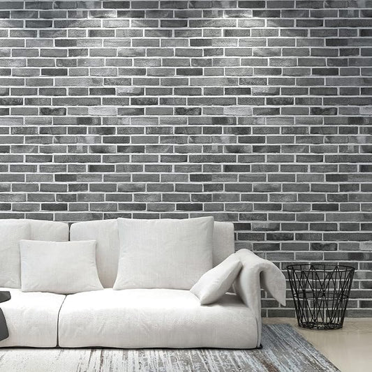 Art3d 20-Pack105 Sq.Ft Faux Brick 3D Wall Panels Peel and Stick in Stone Ash - Image 2