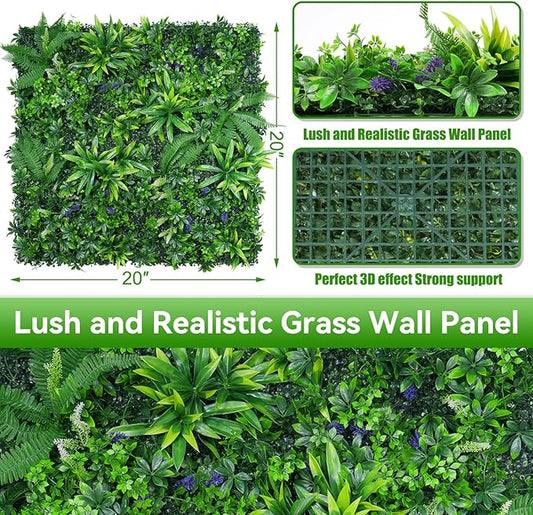 Artificial Grass Wall Panels, UV-Anti Fake Greenery Plant Boxwood Panels - Image 2