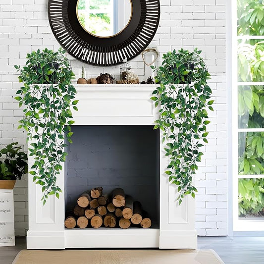 Waipfaru 2Pcs Fake Hanging Plants - Image 2