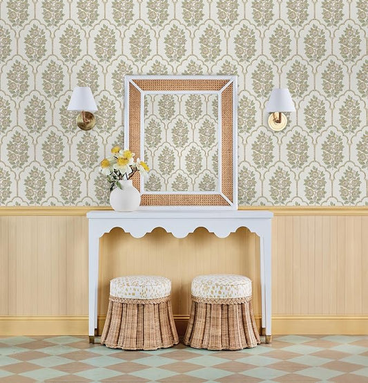 NuWallpaper x Society Social Floral Bazaar Ochre Peel and Stick Wallpaper - Image 2