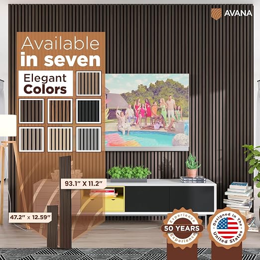 Avana Acoustic Wood Wall Panels – 93.2x11.25 Inch Panels – Fits 94x12 Layout – - Image 7