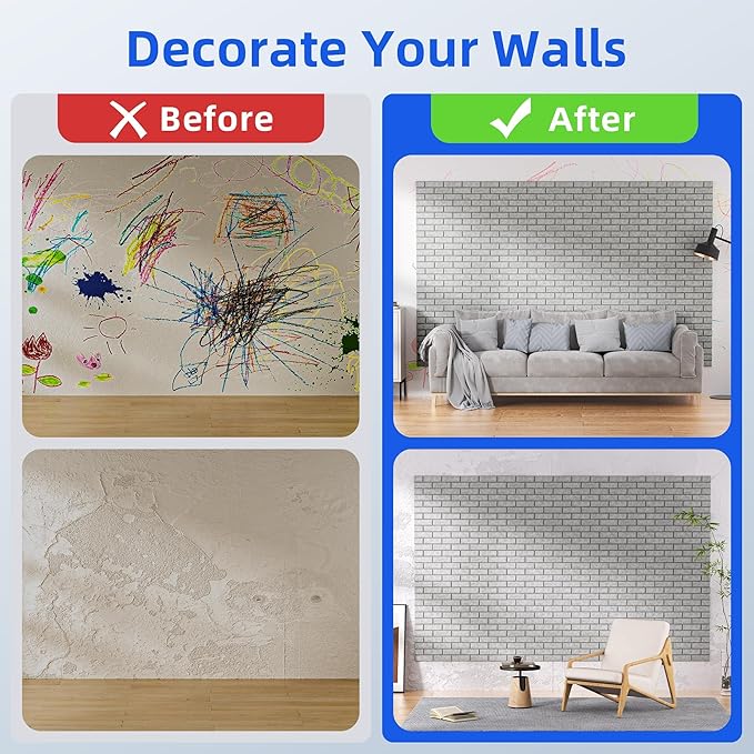 20 Pack Acoustic Panels with Self Adhesive, Soundproof Wall Panels, Brick Sound - Image 7