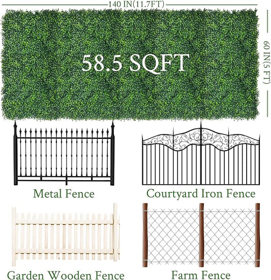Artificial Ivy Privacy Fence Screen: 60"x 140" 4-Layer Leaf UV-Anti Faux - Image 2