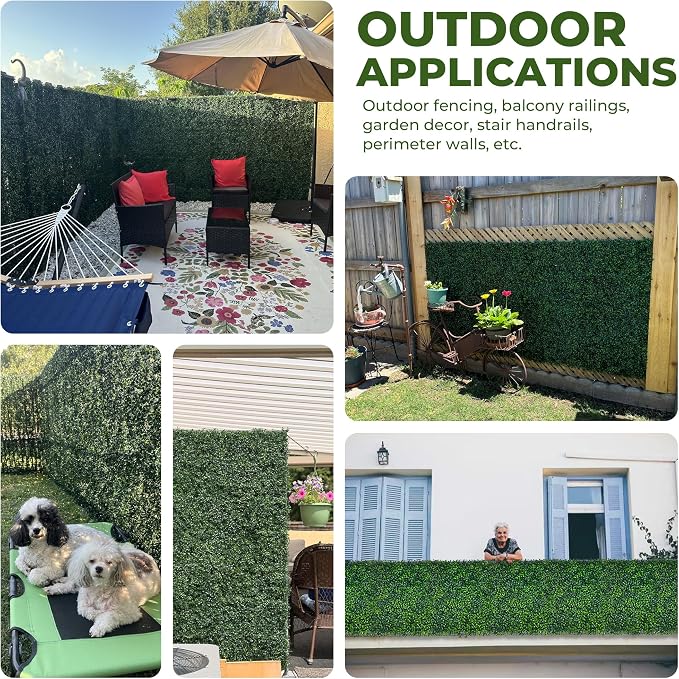 Artificial Ivy Privacy Fence Screen: 80"x 120" 4-Layer Leaf UV-Anti Faux - Image 7