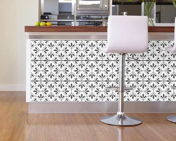 FLFK Wallpaper Border Black and White Patterns Peel and Stick Wall Border Self - Image 6