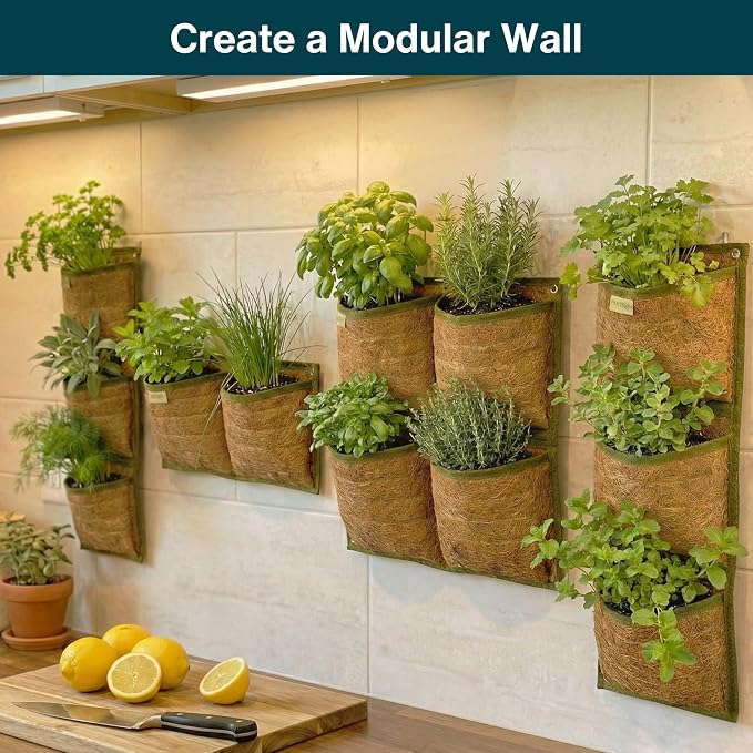 Vertical Garden Planter, 3 Pocket, Living wall Planter, Hanging wall planters - Image 9