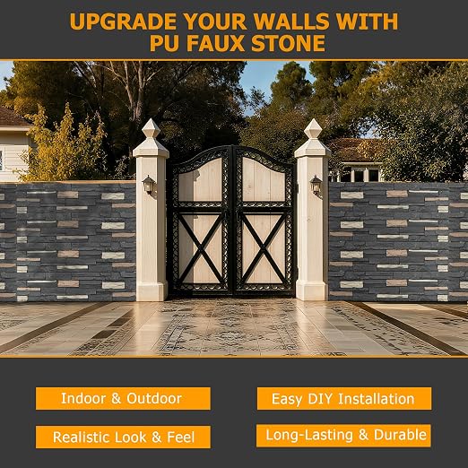 ROOMTEC 6-Packs Faux Stone Wall Covering Panels - Image 7