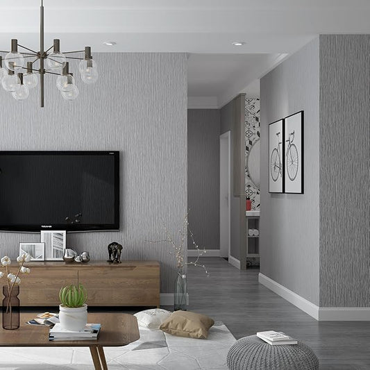Haimin Grasscloth Wallpaper Peel and Stick 20.9in X 393in Fabric Contact Paper - Image 2
