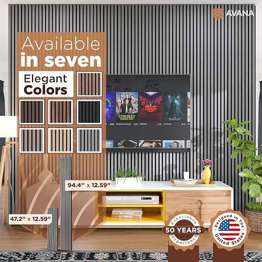 Avana Acoustic Wood Wall Panels – 47.2 X 12.6 Inch Gray Oak Acoustic Panels 2 - Image 7
