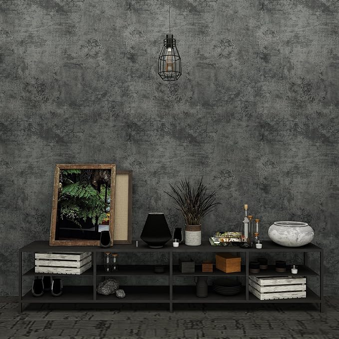 3yecao 48"×591" Big Roll Large Size Extra Wide Thick Dark Blue Grey Concrete - Image 9