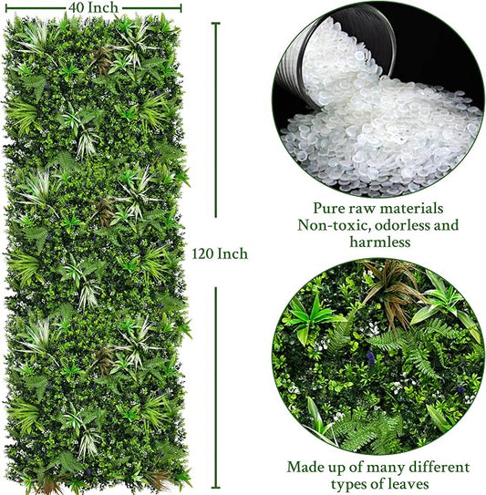ODTORY Artificial Boxwood Topiary Hedges Panels: 40'' x 120'' UV-Protected - Image 2