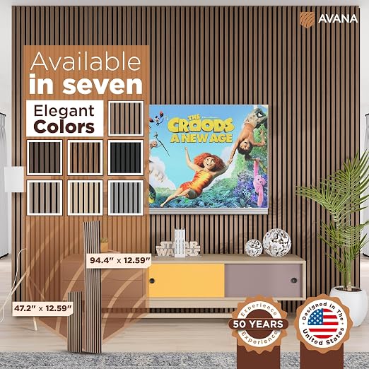 Avana Acoustic Wood Wall Panels – 47.2 X 12.6 Inch Smoke Walnut Acoustic Panels - Image 7
